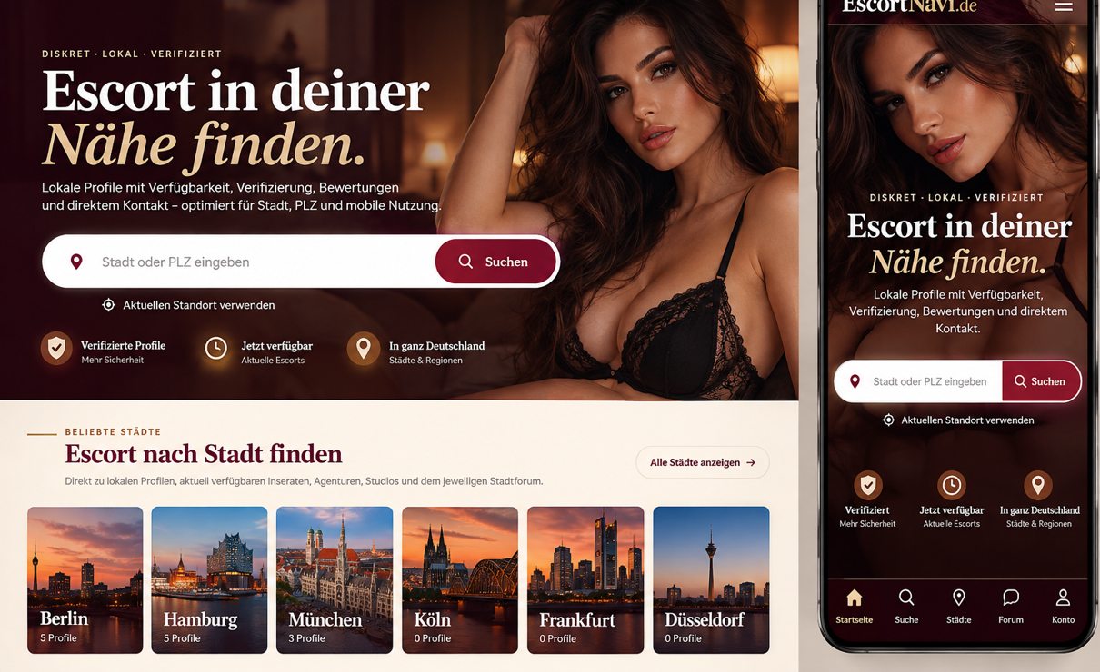 Originale Desktop- und Mobilansicht des Portals